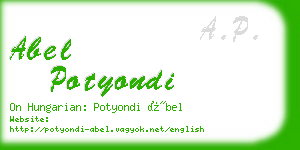 abel potyondi business card